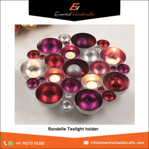 Best Quality Indian Rondelle Bowl Shape Gold Votive Candle <b>Holders</b> Multi-Color Interior Handmade <b>Tealights</b> for Home Metal - Product Image 3