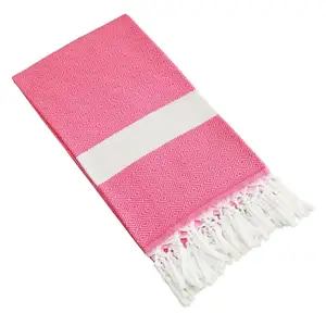 100% fil de coton teint personnalisé coloré rayé épais extérieur usage quotidien ensembles de serviettes de bain brodées fouta peshtemal