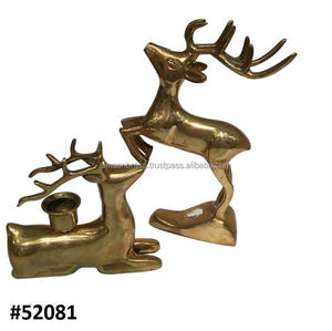 Bougeoir pilier de renne en aluminium massif pour décoration de Noël Bougeoir design de luxe - Product Image 5