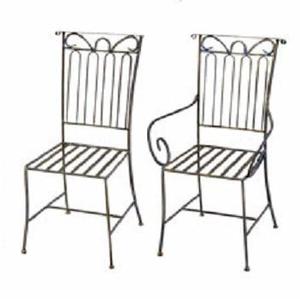 Chaise décorative en fer forgé blanc, chaise classique d'intérieur, salle à manger, haute qualité, pour la maison - Product Image 2