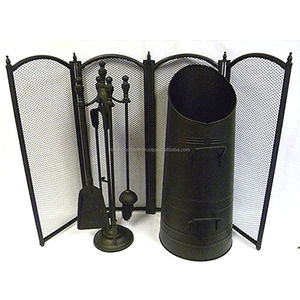 Seau en fer à fumée avec outils, pour foyer - Product Image 3