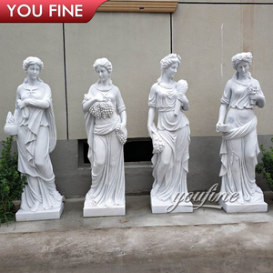 Estatuas de jardín masculinas de mármol blanco al aire libre - Product Image 6