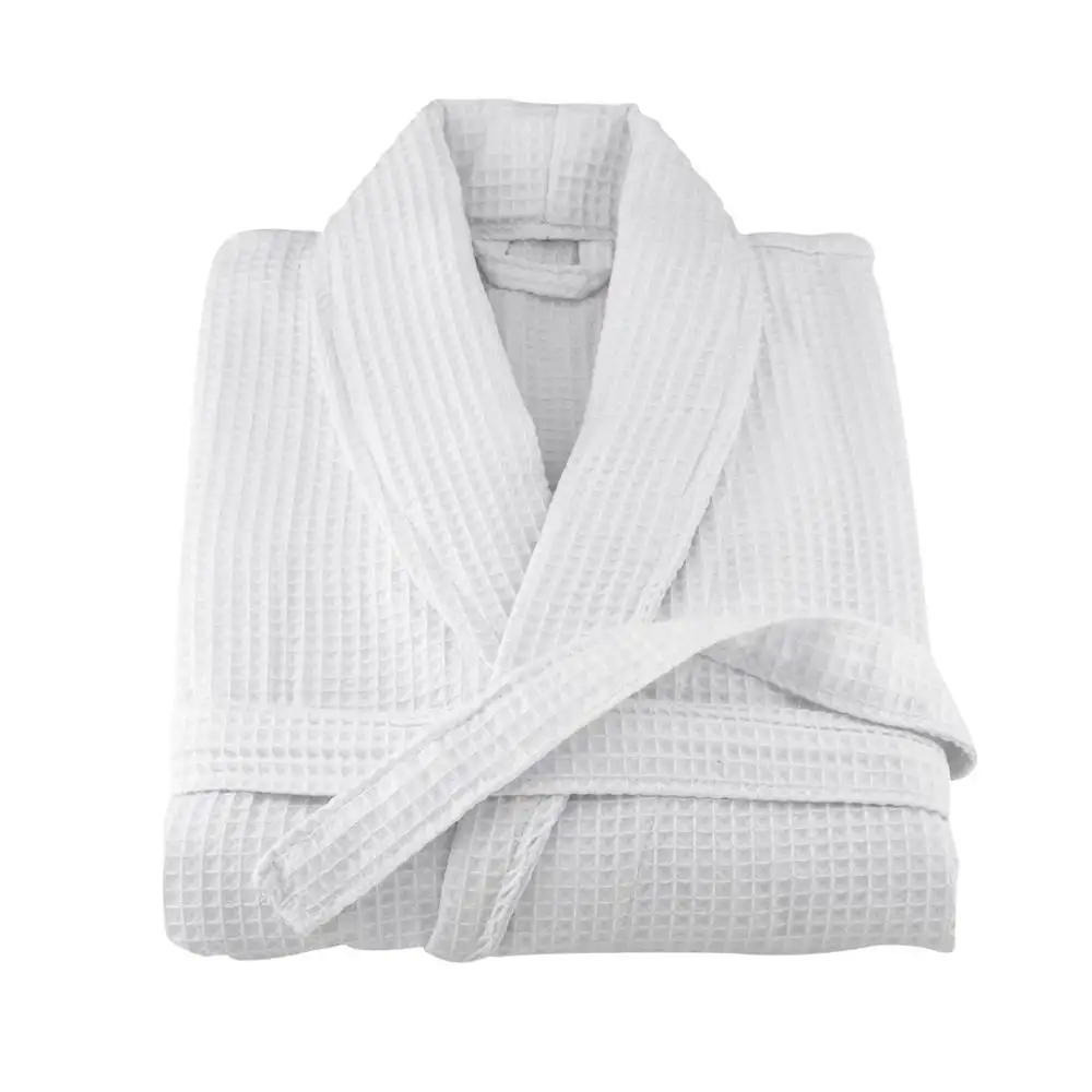 Оптовая продажа, хлопковый банный халат с вафельным покрытием, Сделано в Турции, дешевый белый банный халат для отеля