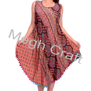 Robe longue décontractée de maternité pour femmes de style indien Bollywood-Design licou respirant écologique-Combinaison - Product Image 1