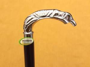 Belle et vintage style bâton de marche en bois poignée de chien en laiton/canne de marche en bois pour personnes âgées avec poignée de chien en laiton design - Product Image 2