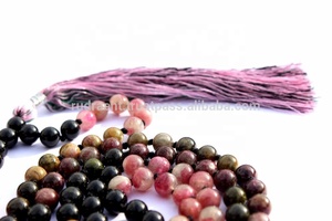 ลูกประคำทัวร์มาลีนขนาด 6 มม. เกรดพรีเมียม คอลเลคชั่นมาลาสุดหรู สร้อยคอประดับลูกปัด พลอยธรรมชาติ พู่ห้อยขัดเงา รูดรา - Product Image 2