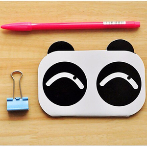 カワイイ各種表情パンダミニビルブックノートブックメモ帳ギフトステーショナリー卸売 - Product Image 1