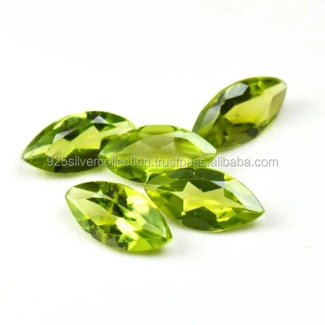 مجوهرات 15 من أحجار كريمة خضراء على شكل الزبردو للنساء تصنع يدويًا منتجات سائبة