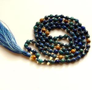 ธรรมชาติ 8 มม.อัญมณีลูกปัด Unisex โชลาภิฆเนศ ดอกเบญจมาศทิเบต Mala โยคะสร้อยคอ 108 ลูกปัดสําหรับงานปาร์ตี้สําหรับผู้ชายและผู้หญิง - Product Image 3