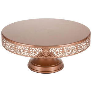 Soporte de Metal dorado para tarta de boda, soporte decorativo de Metal para tarta, acabados antiguos de níquel para boda, cumpleaños, artículo decorativo para el hogar - Product Image 1