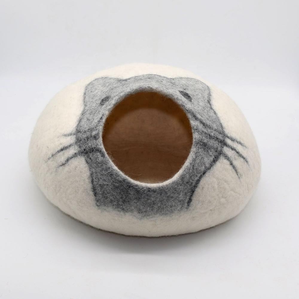 Cream and Marbled Light Grey