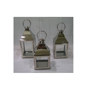 Linterna decorativa de acero inoxidable para el hogar, oficina, boda y decoración navideña, decoración versátil - Product Image 1