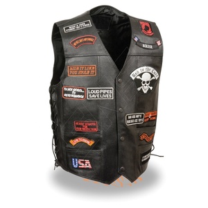 Parches americanos originales estilo cuero de vaca genuino Biker Club chaleco calentado de talla grande primavera fuente de alimentación USB 2025 nuevo - Product Image 1