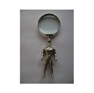 Poignée en bois métallique, outil Vintage de lecture, loupe de verre optique portative haut de gamme Bronze 10x 1 pièce - Product Image 5