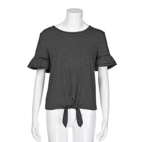 T-shirt col ras du cou à rayures imprimé pour femme, haut de sport, Collection du Bangladesh, - Product Image 2