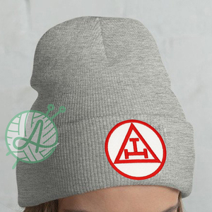 Gorro de invierno masónico de lana de punto con diseño de personajes impresos personalizados Royal Arch Cuff Beanie con característica de tela común - Product Image 3