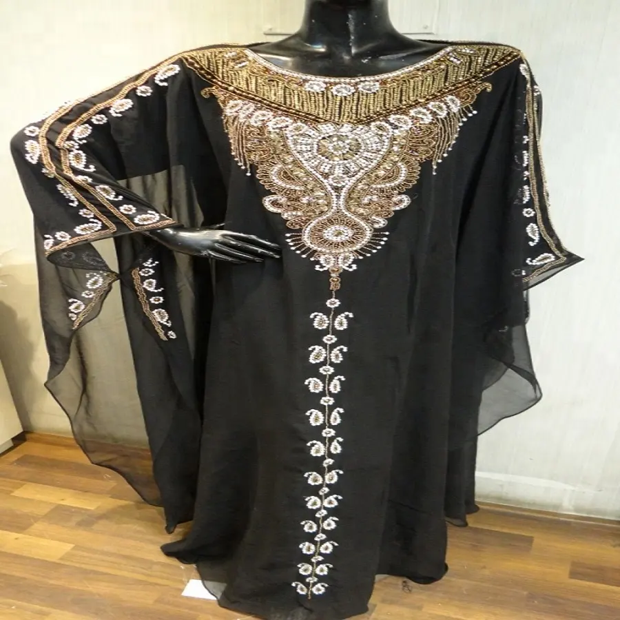 इस्लामी गोल्डन क्रिस्टल मनके abaya कफ्तान 2020 दुबई थोक वस्त्र kaftans jilbab मुस्लिम abaya