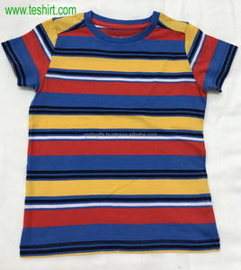 Venta caliente Navy Stripes Melange Camiseta Venta al por mayor Fabricante indio Tirupur Camisetas de algodón Tallas grandes Suministro directo de fábrica - Product Image 3