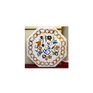 Blanc Marbre Belle Populaire Qualité Inlay Coffee Table Top - Product Image 1