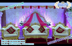 Sofá de Cuero de Respaldo Alto para Bodas, Sofá de Diseño para Bodas, Conjunto de Sofás para Salón de Bodas, Decoración para Eventos en Massachusetts - Product Image 2