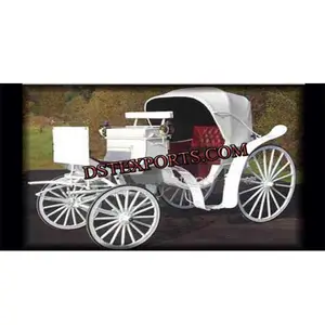 White Victoria Wedding Carriages Wedding Victoria Horse Cart For Sale New Victoria carriage For Entry