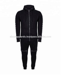 Chándal de poliéster y algodón para hombre, traje para el sudor, gimnasio, negro, último diseño, 2022 - Product Image 4
