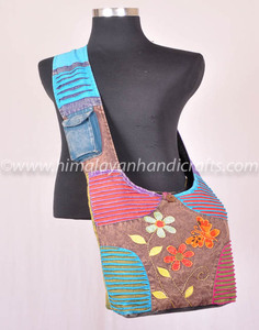 Floral Impresión de razorcut lavado bolsa de hombro de algodón RSCB 279 - Product Image 2