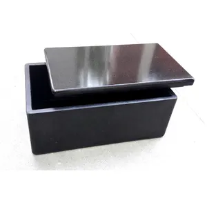 الرخام الطبيعي الأسود الجرانيت الرخام مربع تخزين جرة الجرانيت الأسود غالاكسي رخيصة الأسعار مستطيل على شكل صندوق تخزين