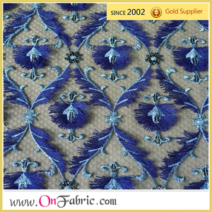 POLY MESH BRODERIE 51 "/52", broderie dentelle tissu perlé - Product Image 2