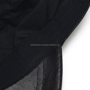 Sombrero negro de piel auténtica Newsboy - Product Image 2