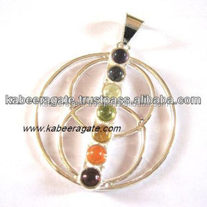 Colgantes de Metal, flor de la vida, Chakra, colgante de Metal, venta al por mayor - Product Image 1