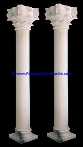 เสาหินอ่อนเวโรนาซาฮาราสีเบจครีมแบบกลวงสำหรับภายนอกอาคาร - Product Image 6