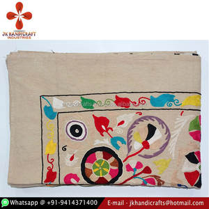 Vente chaude de tissu de coton brodé à la main ensemble de literie indien Suzani - Product Image 4