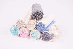 Couverture de jet de serviette turque à chevrons, 100% coton, pestemal, hammam, serviettes turques de marque lilas serviette de bain turque pas cher - Product Image 6