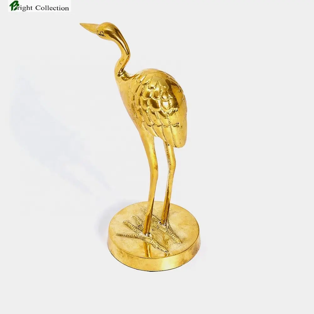 decorative brass crane DECORATIVE CRANE FIGURE Christmas moving figures bird figurines brass Archibald brass bird