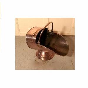 Estilos elegantes Diseño antiguo Cubo de carbón de metal y juego de jarrón de vela Accesorios de chimenea de cobre puro - Product Image 4