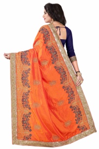 Ethnisches Kleidungs stück Seide bestickt Halbhalb Konzept <span class=keywords><strong>Saree</strong></span> mit Bluse Niedriger Preis Bestickte Frauen Erwachsene Indien & Pakistan Unterstützung ethnisch - Product Image 6