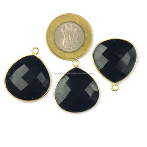 Pendentif en argent sterling 925 pour femmes avec pierre précieuse en onyx noir Réglage de la lunette de conception simple Stock d'expédition rapide pour hommes - Product Image 1
