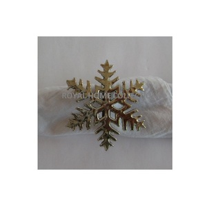 Nouveau Design Vintage flocon de neige rond de serviette en gros fête de mariage vaisselle porte-anneau de serviette pour Offre Spéciale au prix le plus bas - Product Image 1