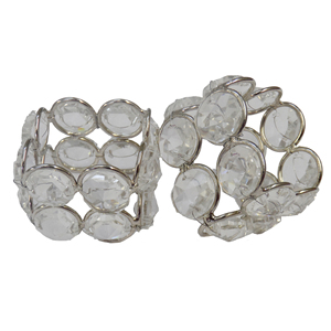 Kristall Perlen Eisen Hochzeit Servietten halter Luxuriöses Design Benutzer definierte Runde Servietten ring Großhandel Hersteller