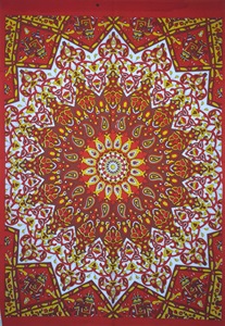 Affiche petite tapisserie éléphant impression étoile Mandala porte décor coton tenture murale nappe à la main par des expéditeurs indiens - Product Image 3