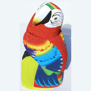 Tropical Parrot Folk Art Sculpture Hand <b>Carved</b> Big Balsa <b>Wood</b> Figurine for Home Decor <b>Wood</b> Crafts Wooden Boxes & Wall Signs - Product Image 1