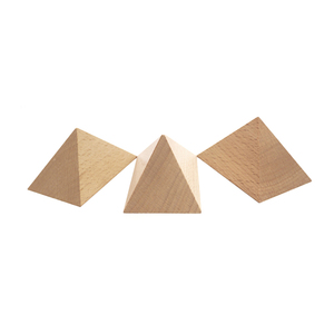 Jouets en bois 3d de haute qualité, 50x75x38mm, blocs de pyramide quadricœur en bois massif, jouets mathématiques en bois/blocs en bois/jouet/trieur de formes - Product Image 3