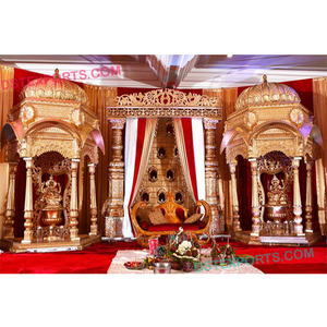 Conjunto de escenario de boda Mughal tradicional, conjunto de escenario de boda indio, fabricante de tendencia asiática, decoración de escenario de boda Australia - Product Image 1