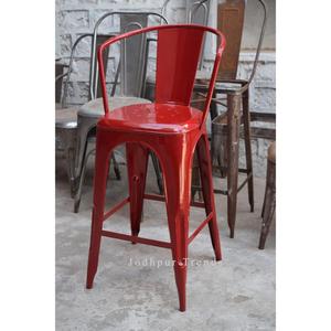 Silla de barra de acero para restaurante industrial moderno taburete de metal de alto diseño - Product Image 1