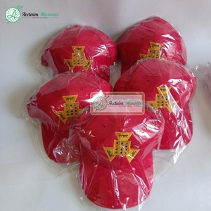 Royal Arch High Priest Delantal Estuche Cuero rojo suave con técnicas bordadas Decoración de encaje Insignia para coser - Product Image 6