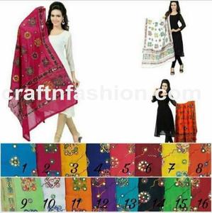 2019 Navratri de algodón de moda robó Chaniya Choli Dupatta diseñador Dupatta-Sitara-hecho a mano Gujarati Gamthi Garba desgaste - Product Image 1