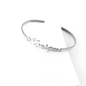 Gioielli personalizzati Nome Personalizzato bangle Bracciali In Acciaio Inox FAI DA TE Personalizzato Nome Inciso Bangle Bracciali - Product Image 2