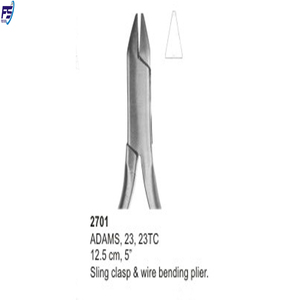 FRESNO SURGE Fermoir à élingue et pince à cintrer les fils Pince orthodontique dentaire Fig.28 14 Cm,5 1/2 ''FS:2699 - Product Image 3