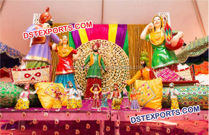 Punjabi Dulhan Fibre Statue pour Hôtel Fibre Sculpté Dulhan Statue Dernière Mariage Fibre Statue USA Mariage Entrée Décor Vente - Product Image 5